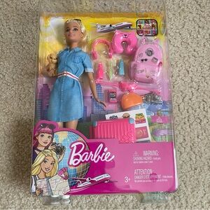 Barbie Adventure Doll with Denim Outfit and Pink Accessories with Barbie Closet